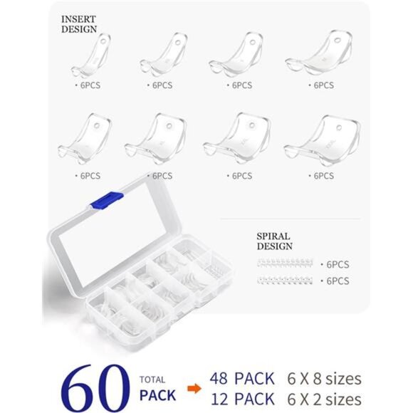 ELETIUO Ring Size Adjuster for Loose Rings - 60Pack, 2 Styles, Ring Guard, Ring - Picture 6 of 7